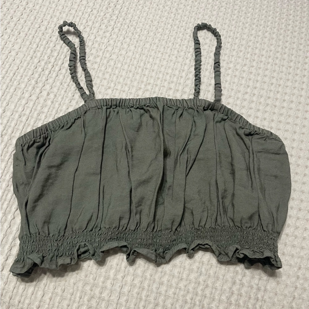 Hunter green crop top